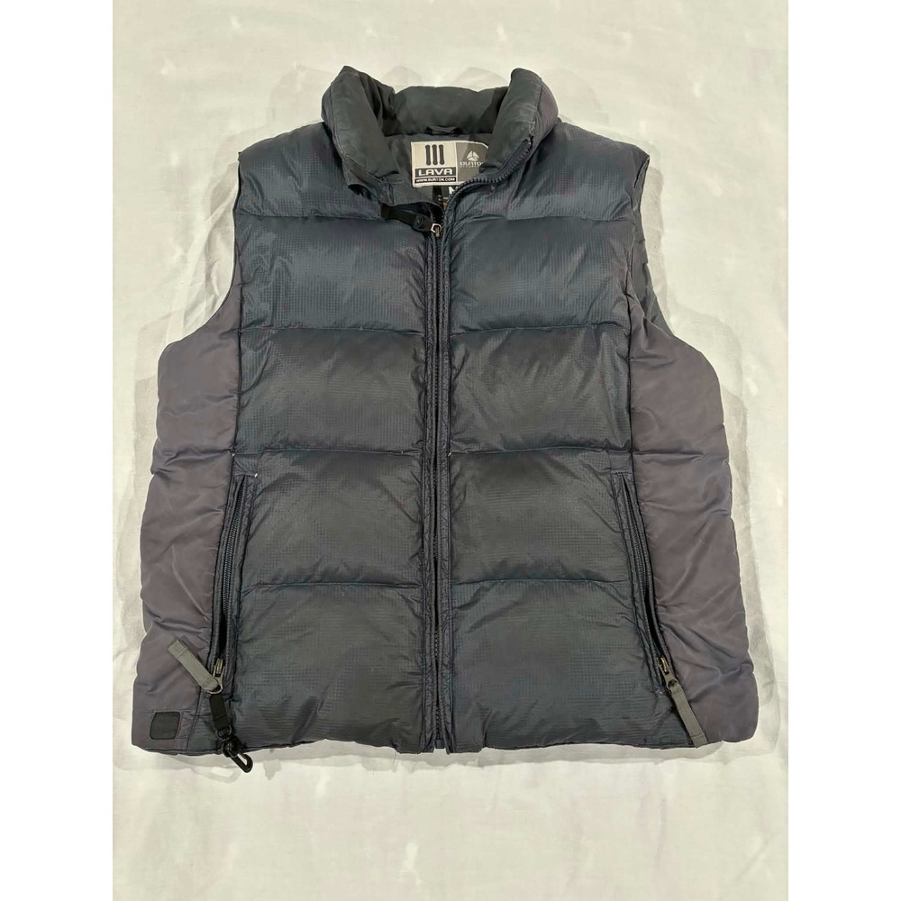 Burton LAVA Snowboards Women's Puffer‎ Vest Full Zip Padded Gray Size M
